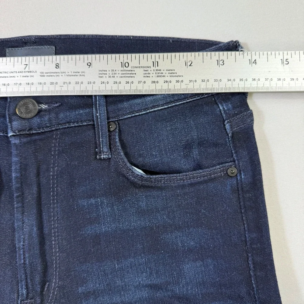 Mother Jeans The Mid Rise Dazzler Ankle Women 26 Now Or Never Dark Wash Straight